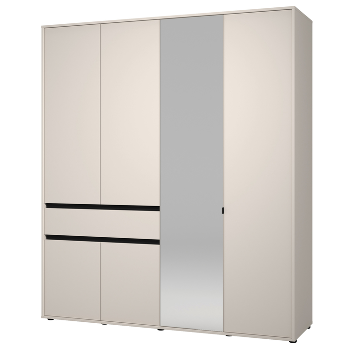 Šatníková skriňa ORK V kašmírová/čierna 1