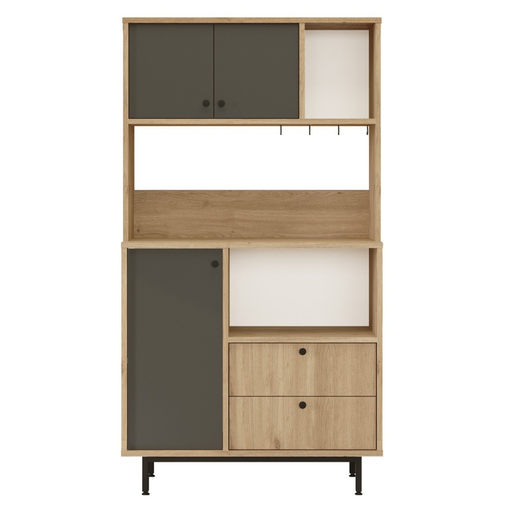 Kuchynská skrinka ORMAR 3 dub/antracitová 1