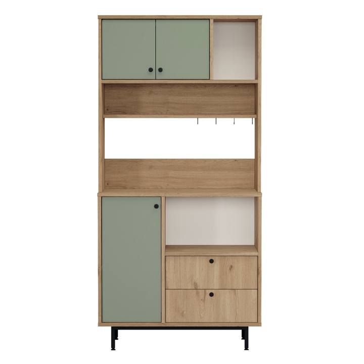 Kuchynská skrinka ORMAR 4 dub/zelená 1