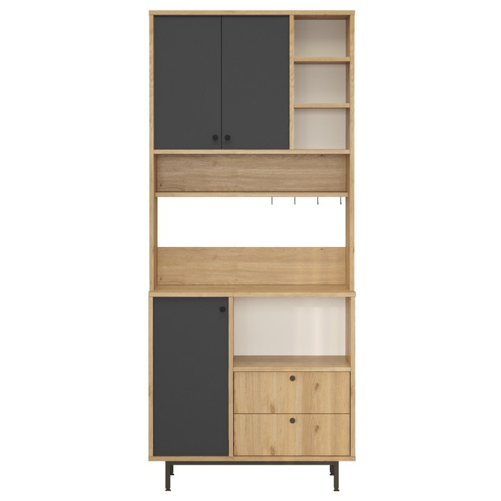 Kuchynská skrinka ORMAR 6 dub/antracitová 1