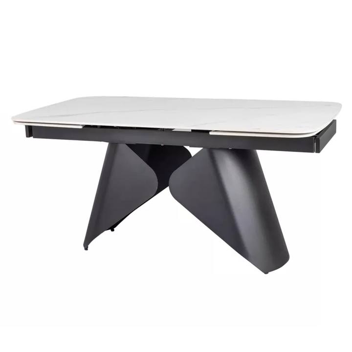 Jedálenský stôl ORMONDU biela/čierna 1
