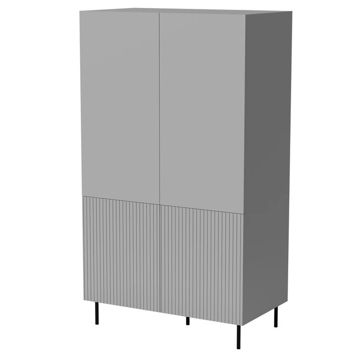 Šatníková skriňa OSINSAU S-1 svetlosivá/čierna 1