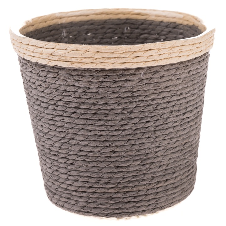 Obal na kvetináč OSKAR sivá, priemer 14 cm 1