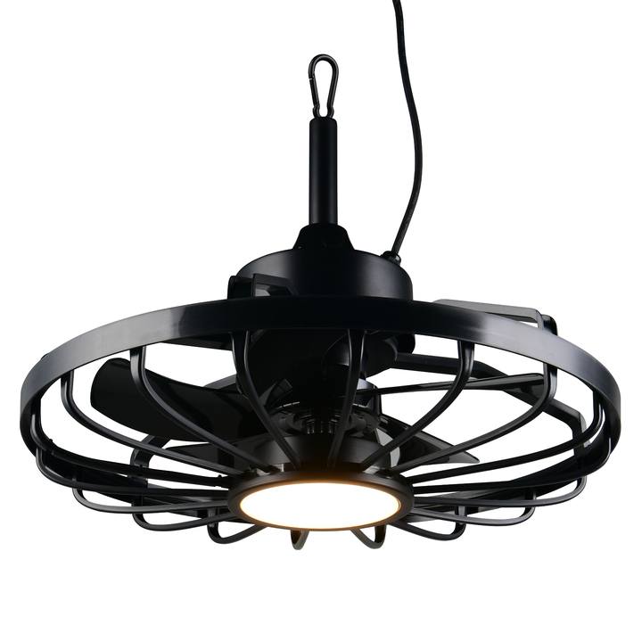 Závesné LED svietidlo s ventilátorom OSLO čierna 1