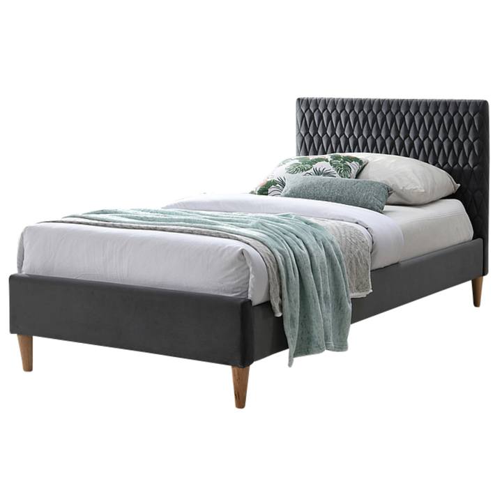 Posteľ s roštom OZERRU I tmavosivá, 90x200 cm 1