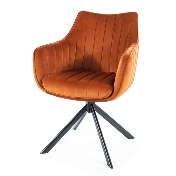 Jedálenská stolička OZOLAO škoricová/čierna 1