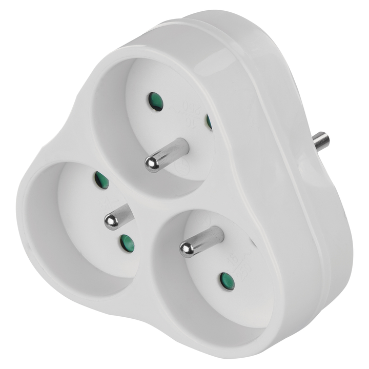 Rozbočovacia zásuvka 3x P0026 biela 1