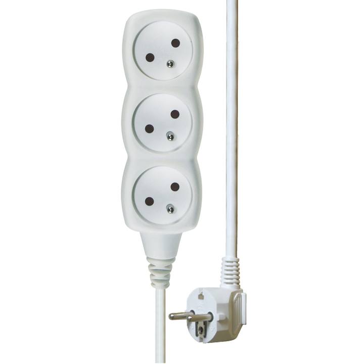 Predlžovací kábel P0315 biela, 3 zásuvky, 5 m 1