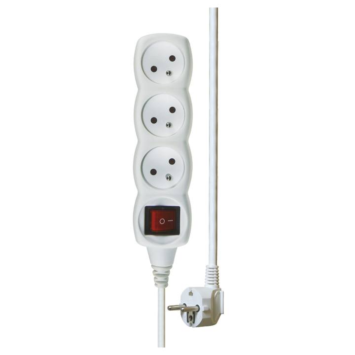 Predlžovací kábel s vypínačom P1315 biela, 3 zásuvky, 5 m 1