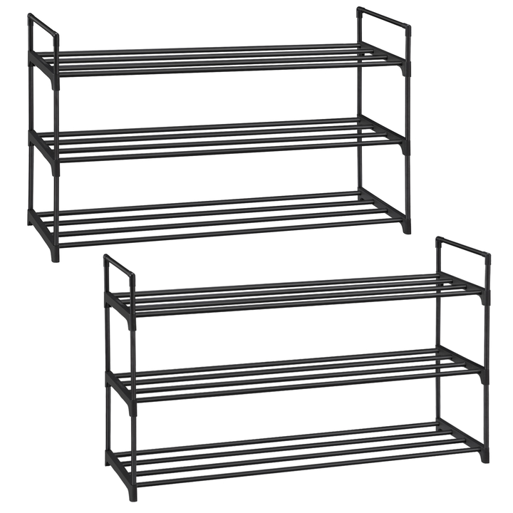 Regál na topánky PAIR čierna, sada 2 ks 1