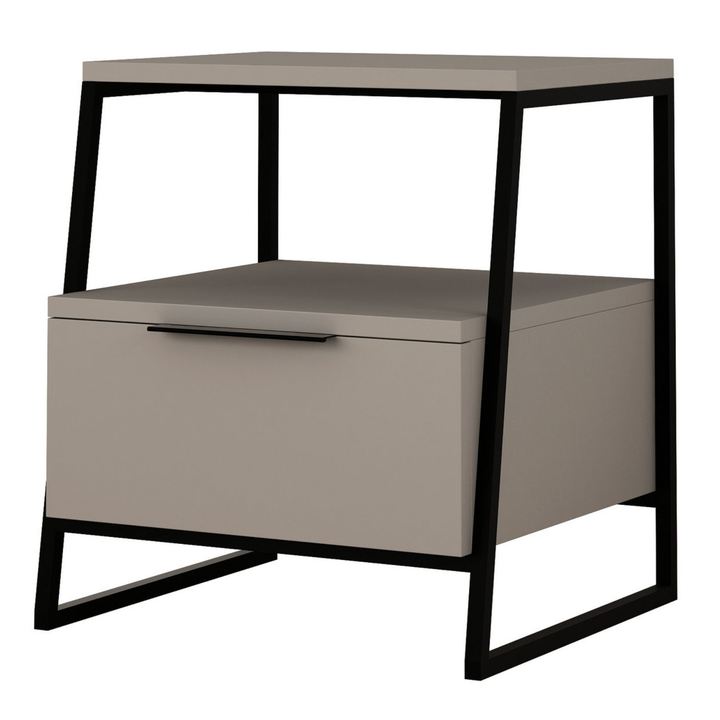 Nočný stolík PAL 2 svetlá káva/čierna 1