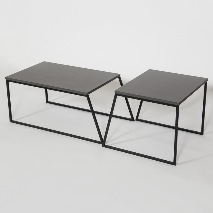 Konferenčný stolík PAL antracitová, sada 2 ks 1