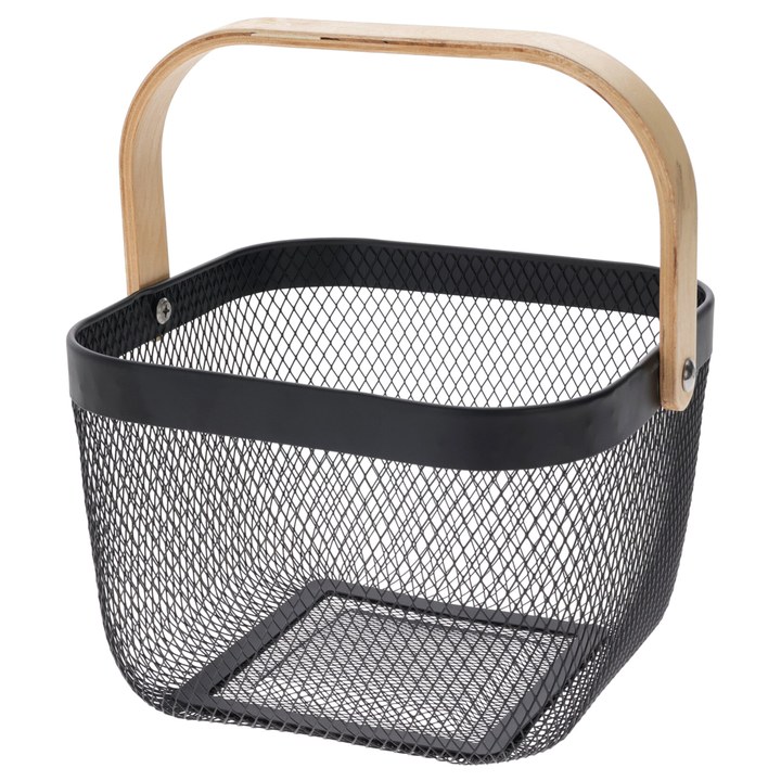 Úložný kôš PALMER čierna/prírodná 1