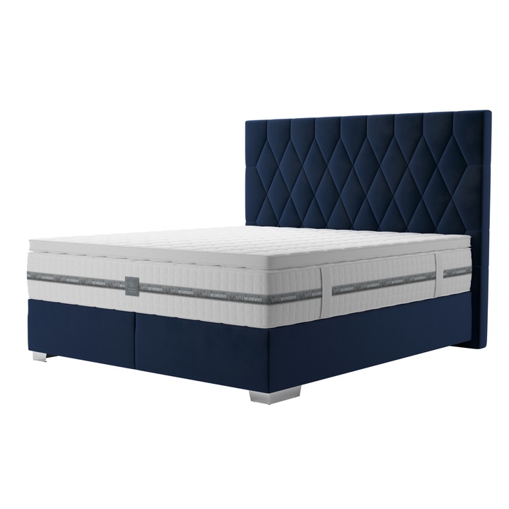 Posteľ boxspring PAOLA modrá 1