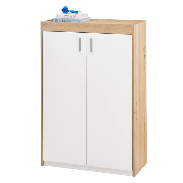 Skrinka na topánky PARID 2 dub artisan/biela 1