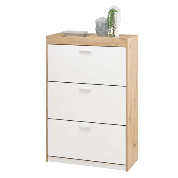 Skrinka na topánky PARID 4 dub artisan/biela 1