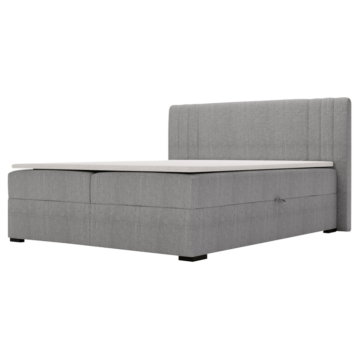 Posteľ s matracom a topperom PARIS sivá, 140x200 cm 1