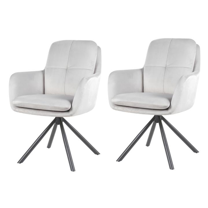 Jedálenská stolička PARMA S svetlosivá, sada 2 ks 1