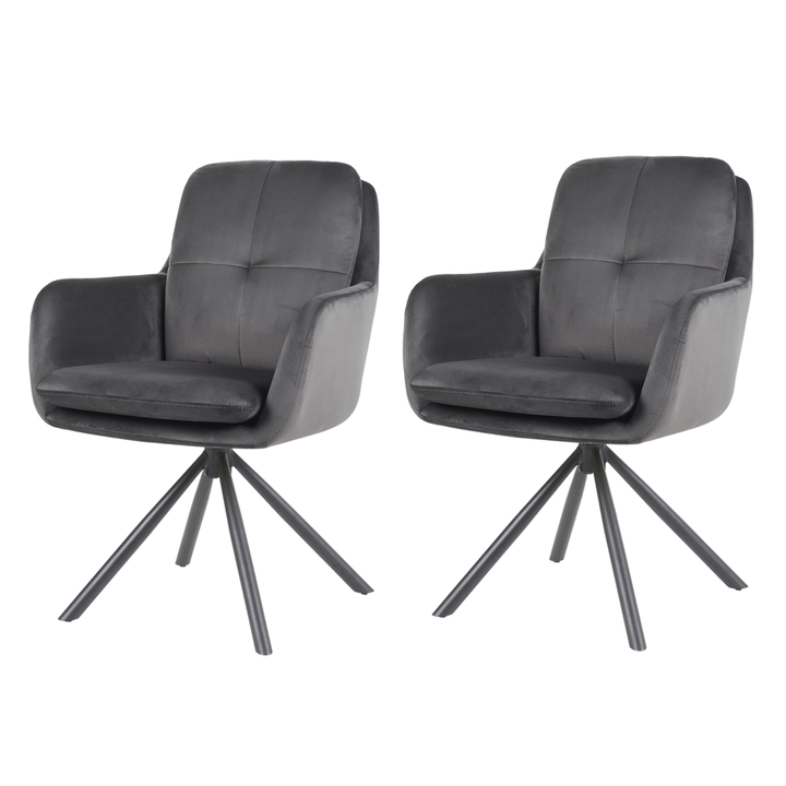 Jedálenská stolička PARMA S tmavosivá, sada 2 ks 1