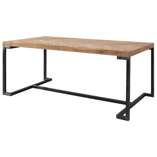 Jedálenský stôl PARQUET prírodná akácia/sivá 1