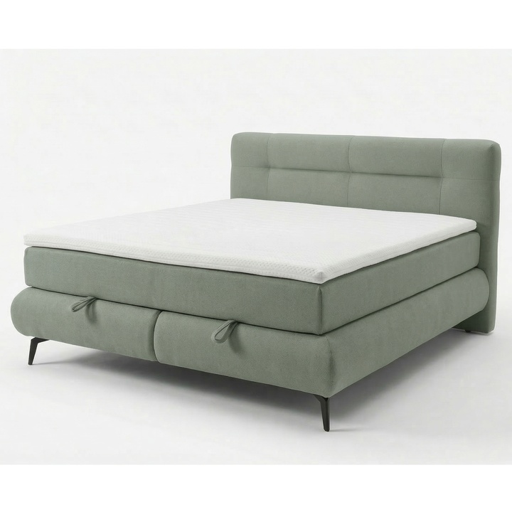 Posteľ s matracom PARROT šalviová, 180x200 cm 1