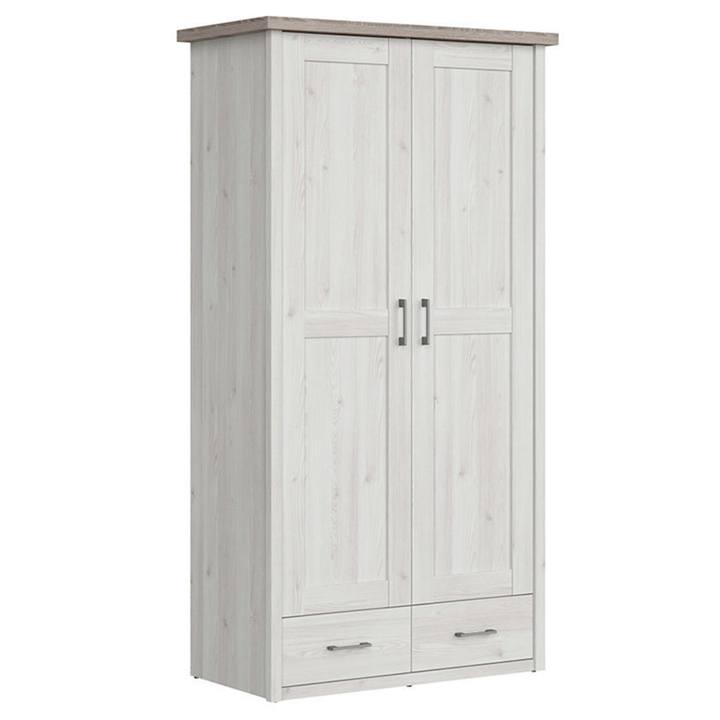 Šatníková skriňa PARVATI pínia biela/dub truffel, šírka 106 cm 1