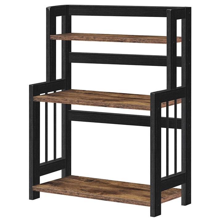 Kuchynský regál PASS čierna/hnedá 1