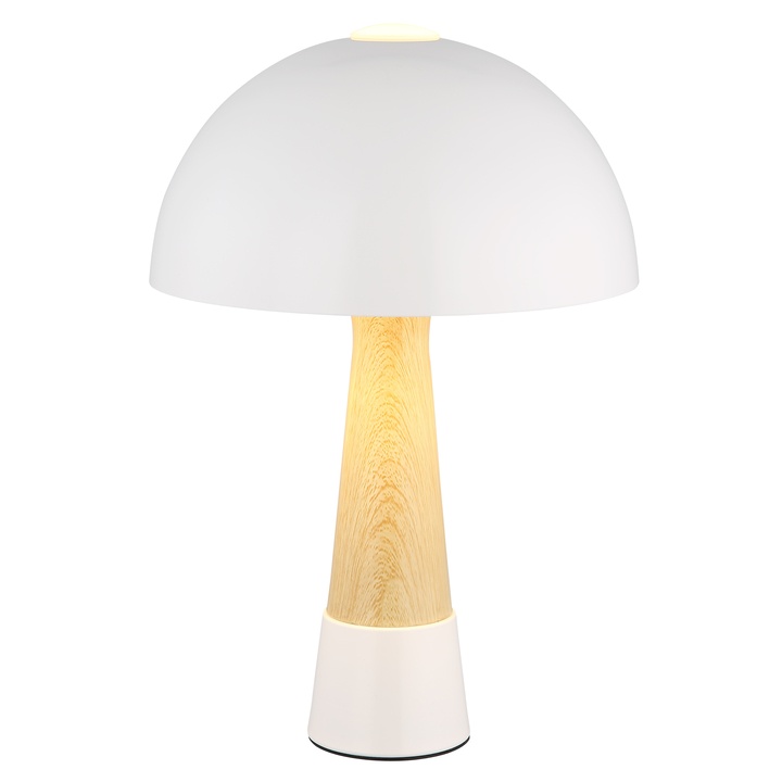 Stolná lampa PAULIN biela/prírodná 1