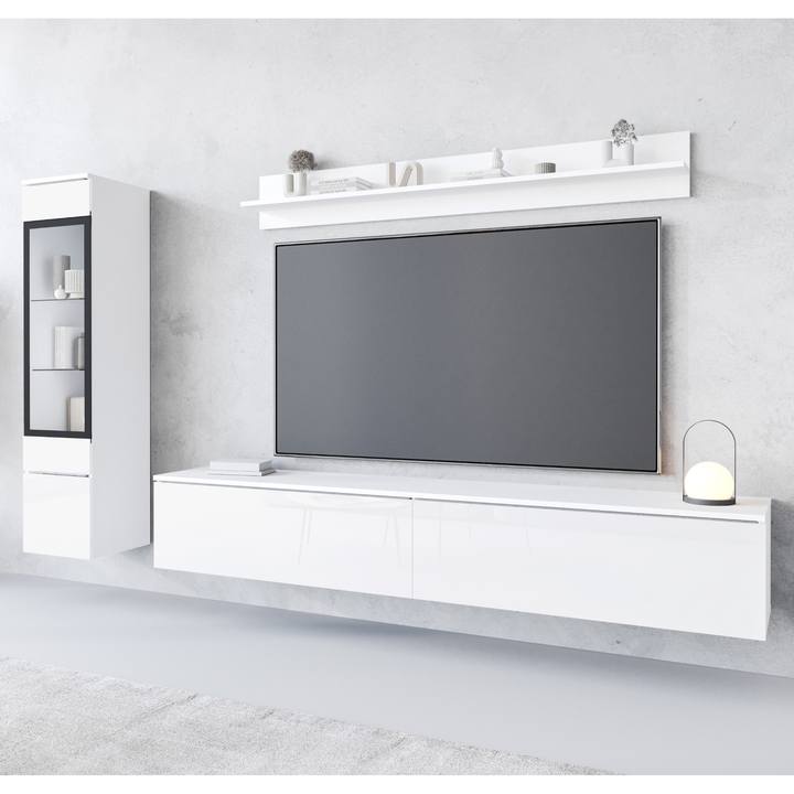 Obývacia stena PAVIA I biela/biela lesklá 1