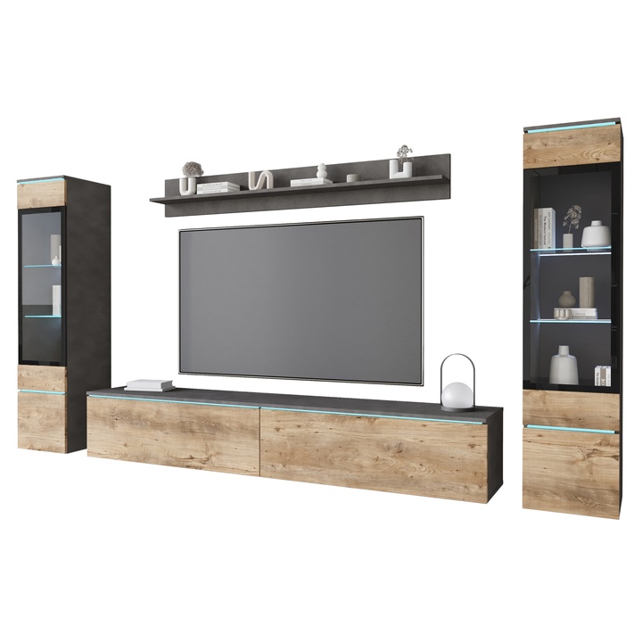 Obývacia stena PAVIA II matera/gaštan 1