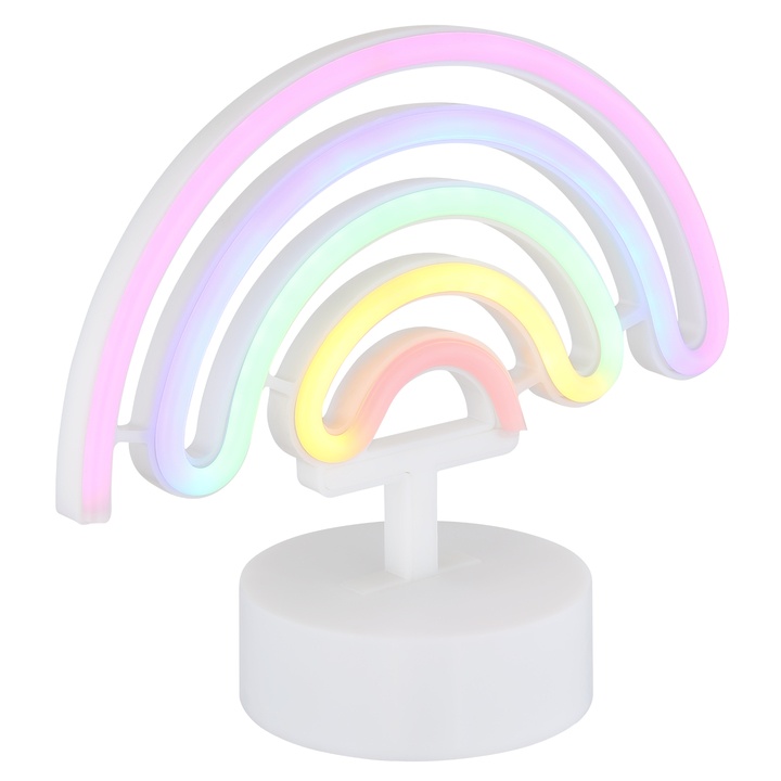 Stolná LED lampa PELANGI biela/viacfarebná 1