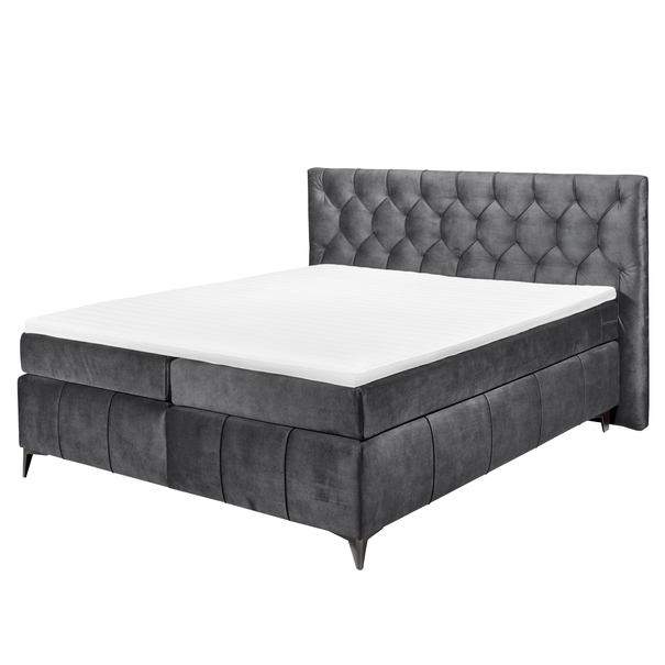 Posteľ boxspring PEMBROKE 8 antracitová, 180x200 cm 1