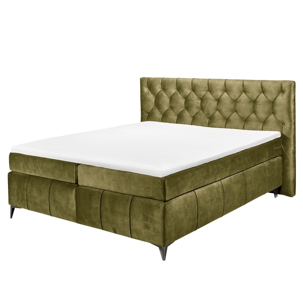 Posteľ boxspring PEMBROKE 8 olivová, 180x200 cm 1