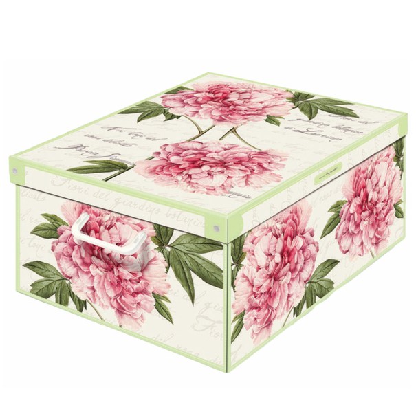 Úložný box PEONIE béžová/zelená/ružová 1