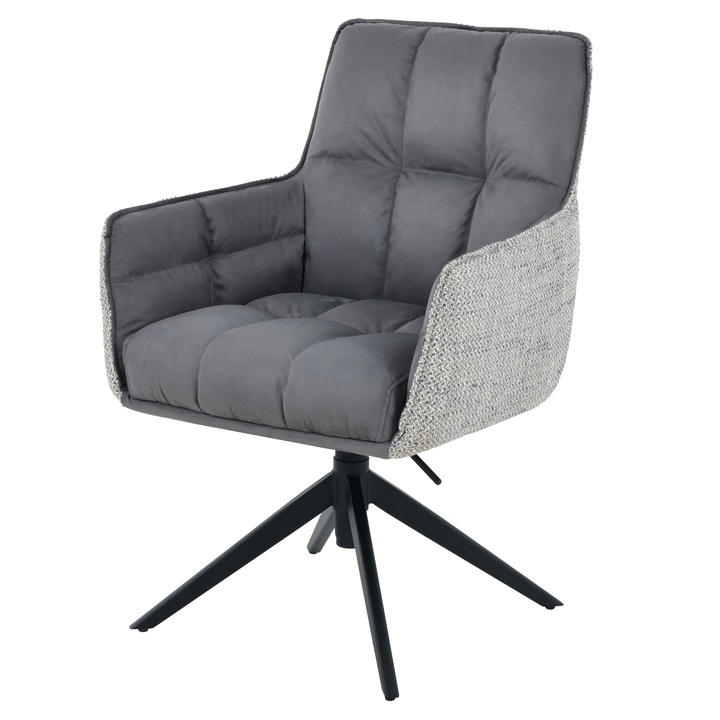 Jedálenská stolička PEREA II tmavosivá/sivá 1