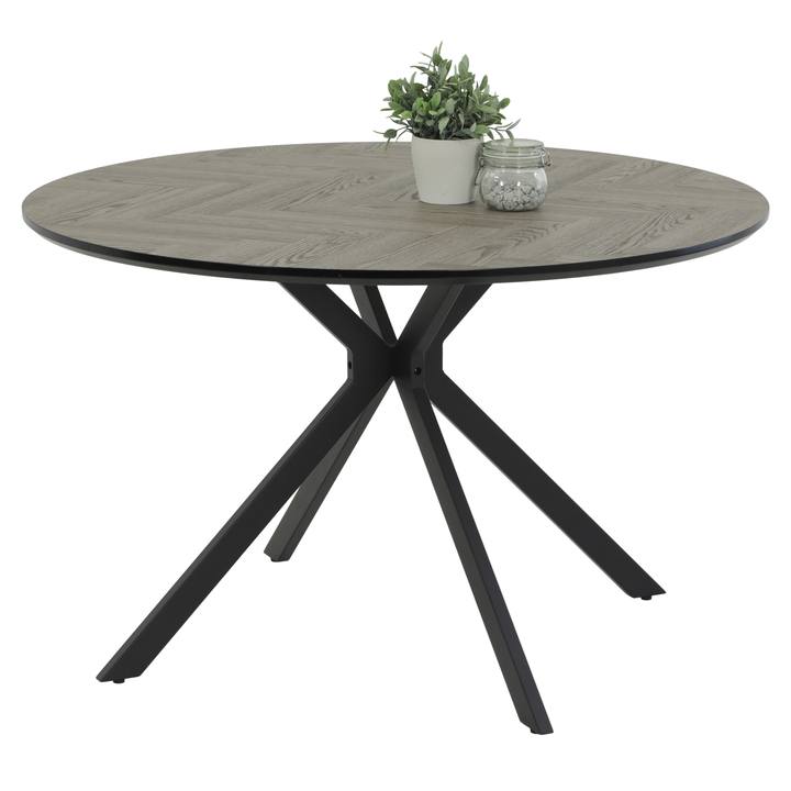 Jedálenský stôl PETRISA vzor rybia kosť/svetlosivá 1