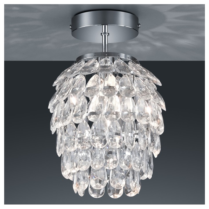 Stropné svietidlo PETTY chróm/priehľadná 1