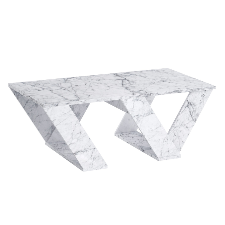 Konferenčný stolík PIPRA biely mramor 1