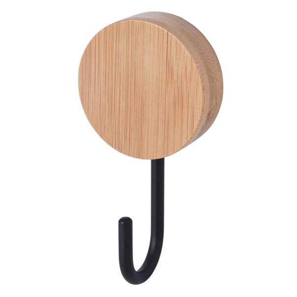 Háčik do kúpeľne PLAIN bambus/oceľ, okrúhly 1