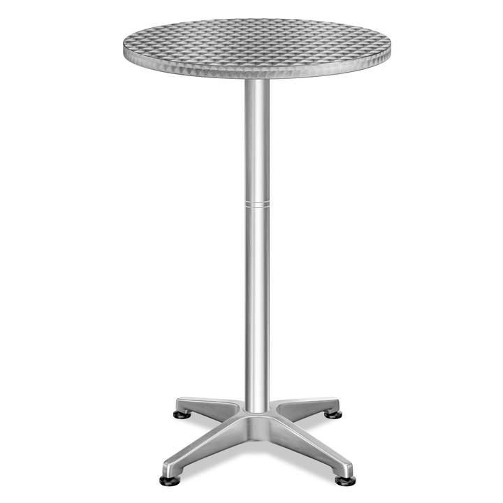 Barový stôl PLATE 2 strieborná 1