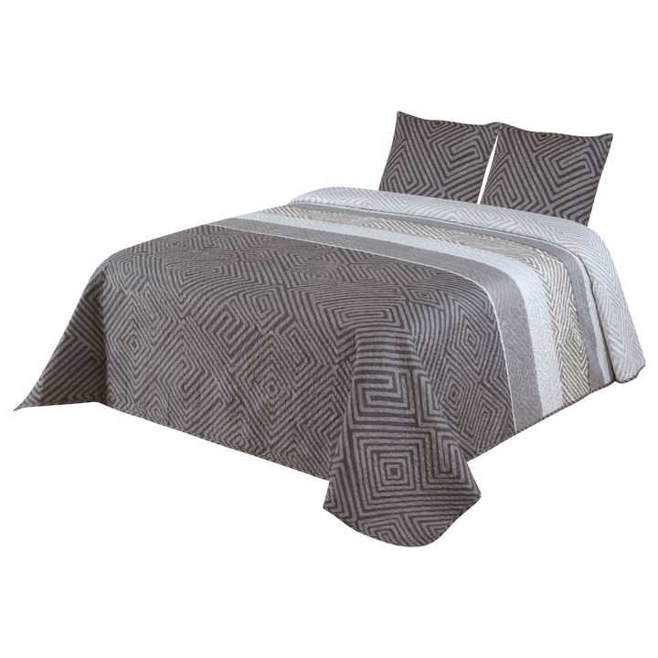 Prikrývka PLAZA hnedá, 2ks 45x45 a 220x240 cm 1