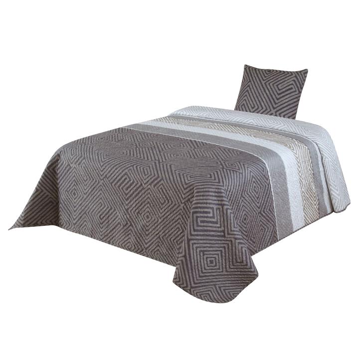 Prikrývka PLAZA sivá, 45x45 a 220x140 cm 1