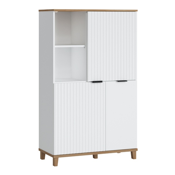 Skriňa PLISSEE PLIK04 alpská biela/dub grandson 1