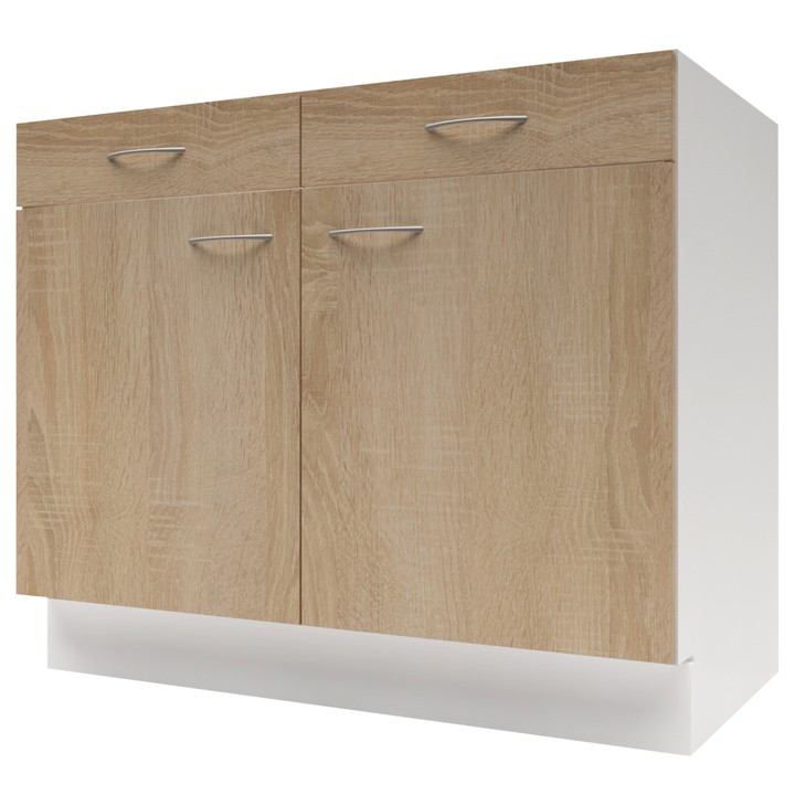 Spodná skrinka POLAR II dub sonoma/biela, šírka 100 cm 1