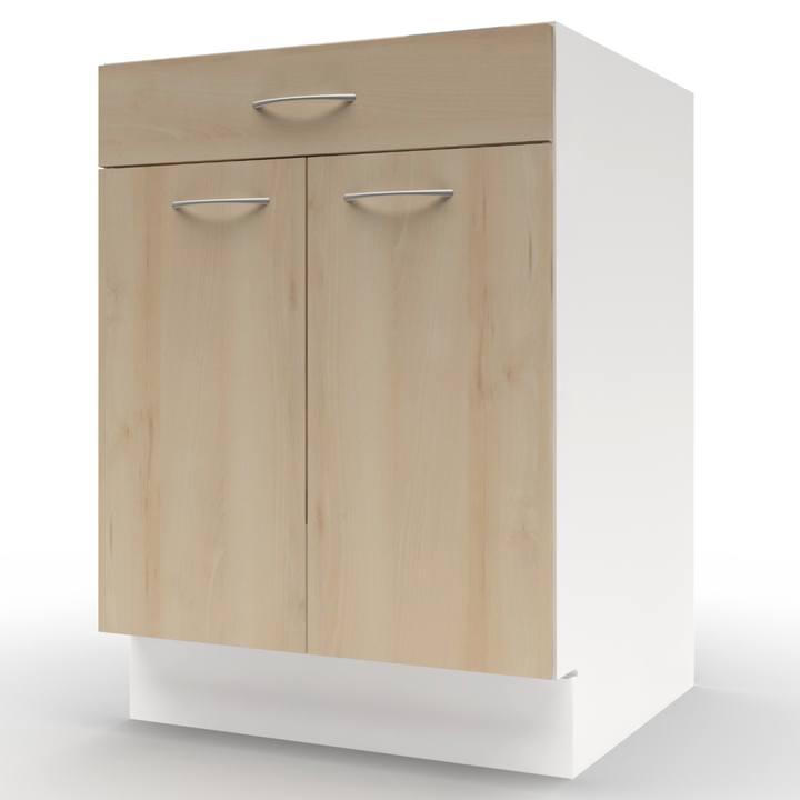 Spodná skrinka POLAR II buk/biela, šírka 60 cm 1