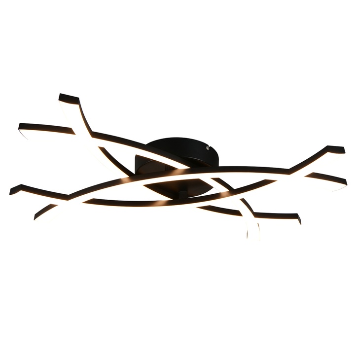 Stropné LED svietidlo POLLOCK čierna/biela 1