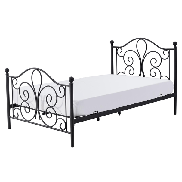 Posteľ s roštom PONOMO čierna, 120x200 cm 1