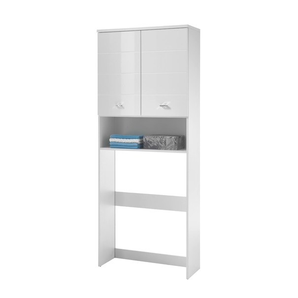 Skriňa nad práčku POOL biela vysoký lesk 1