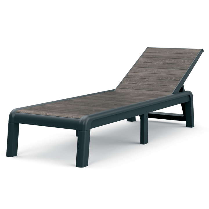 Záhradné ležadlo POSY orech/grafitová 1