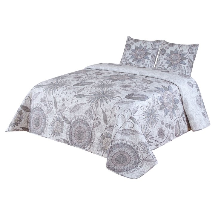 Prikrývka s obliečkami PRADO béžová, 2 ks 45x45 a 220x240 cm 1